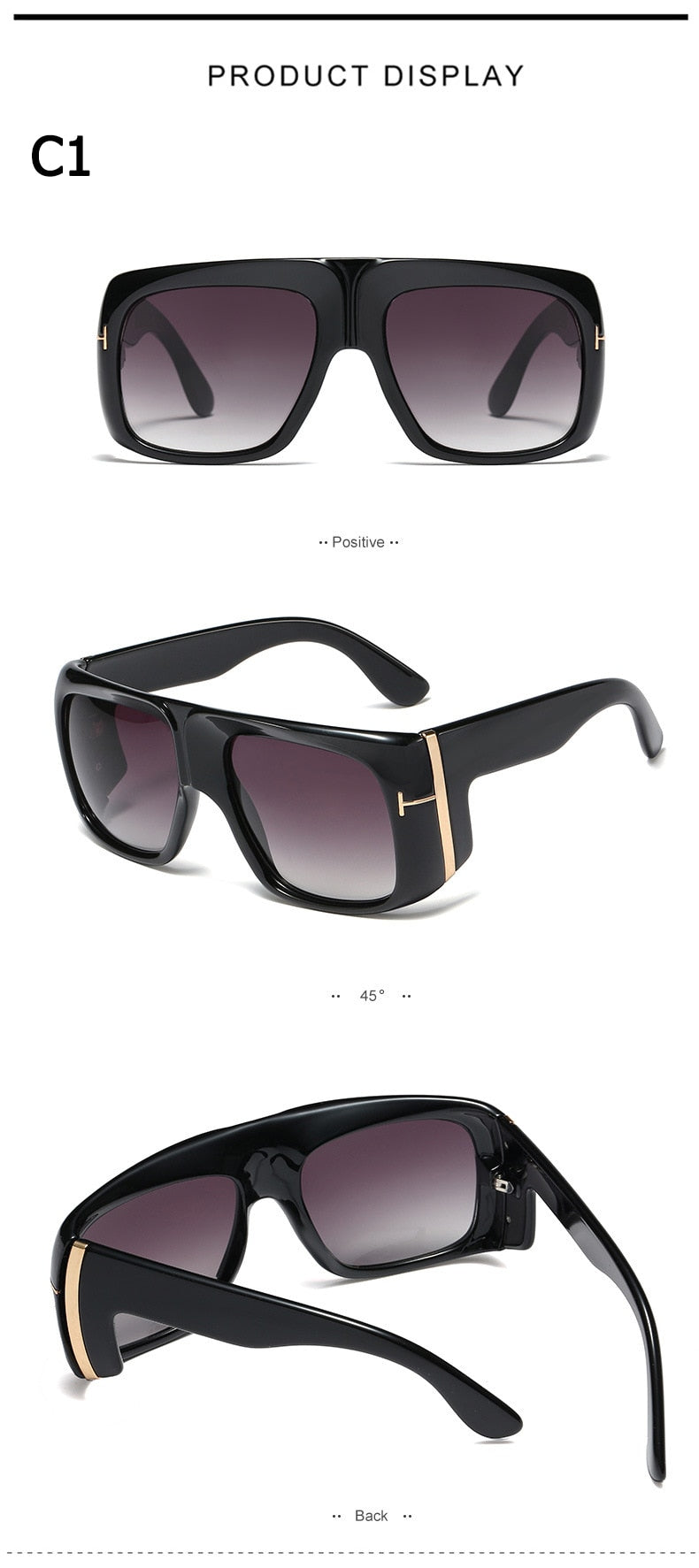 2021 Fashion Oversized Shield Style Gradient Sunglasses