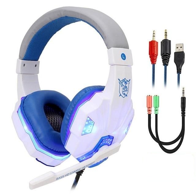 Professional Led Light Gamer Headset for Computer PS4 Gaming Headphones Bass Stereo PC Wired Headset With Mic