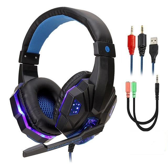 Professional Led Light Gamer Headset for Computer PS4 Gaming Headphones Bass Stereo PC Wired Headset With Mic