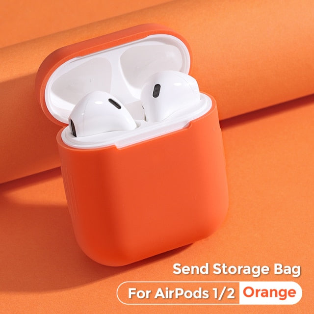 Pure Color Cover Super Soft Case For Apple Airpods Pro 1/2 Fundas Shockproof