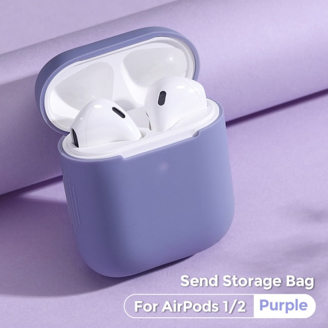 Pure Color Cover Super Soft Case For Apple Airpods Pro 1/2 Fundas Shockproof