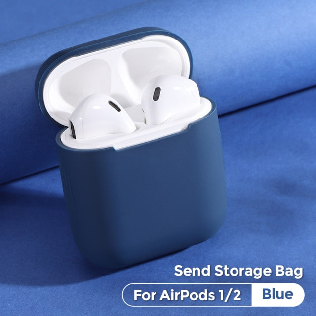 Pure Color Cover Super Soft Case For Apple Airpods Pro 1/2 Fundas Shockproof