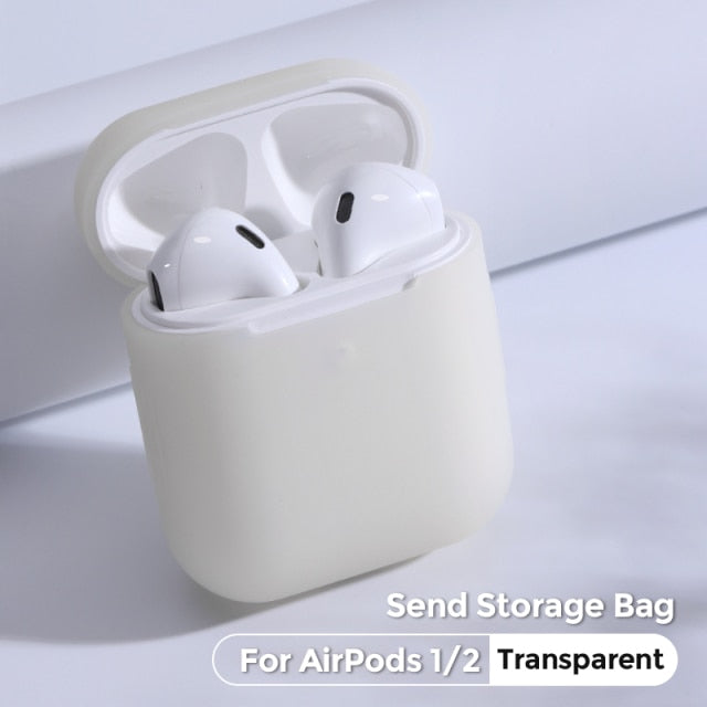 Pure Color Cover Super Soft Case For Apple Airpods Pro 1/2 Fundas Shockproof