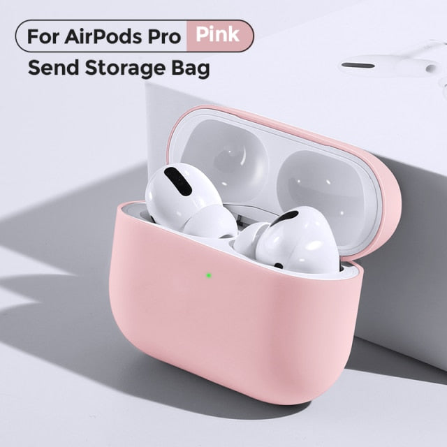 Pure Color Cover Super Soft Case For Apple Airpods Pro 1/2 Fundas Shockproof