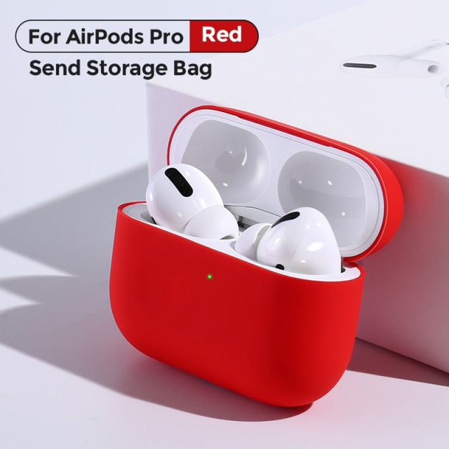 Pure Color Cover Super Soft Case For Apple Airpods Pro 1/2 Fundas Shockproof