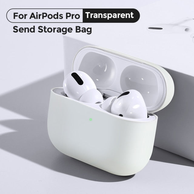 Pure Color Cover Super Soft Case For Apple Airpods Pro 1/2 Fundas Shockproof