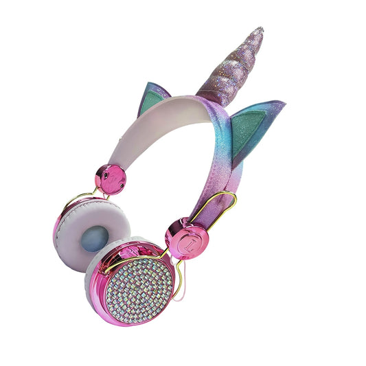 Diamond Unicorn Headphones With Mic