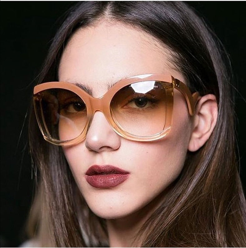 Fashion Women Oversized ButterFly Style Gradient Sunglasses