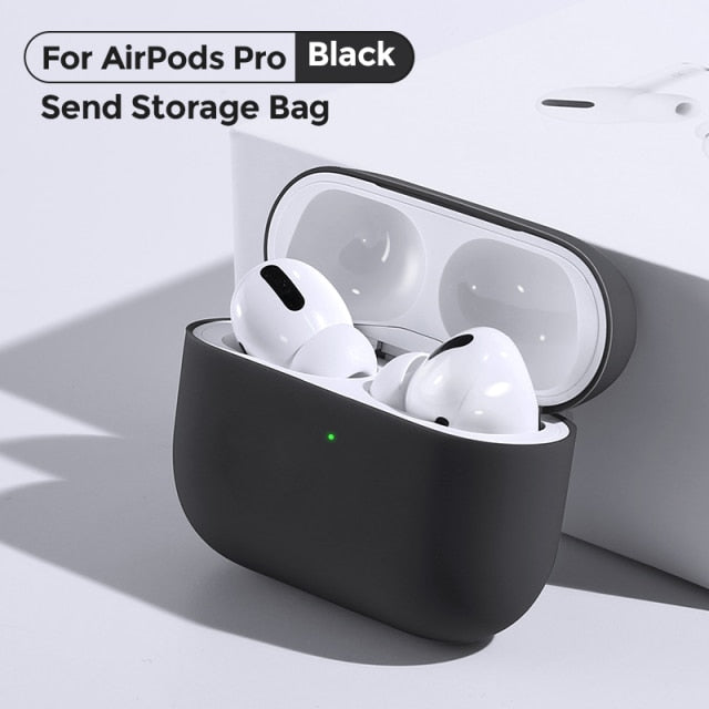Pure Color Cover Super Soft Case For Apple Airpods Pro 1/2 Fundas Shockproof